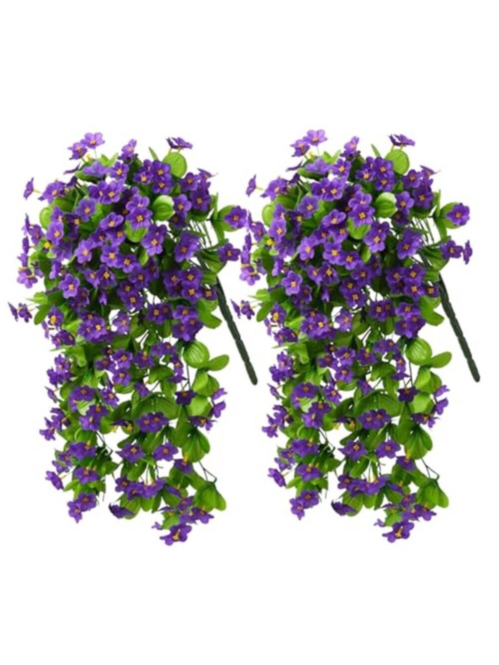 Purple Hanging Artificial Violet Flowers Fake Vine Wall Indoor Outdoor Decor